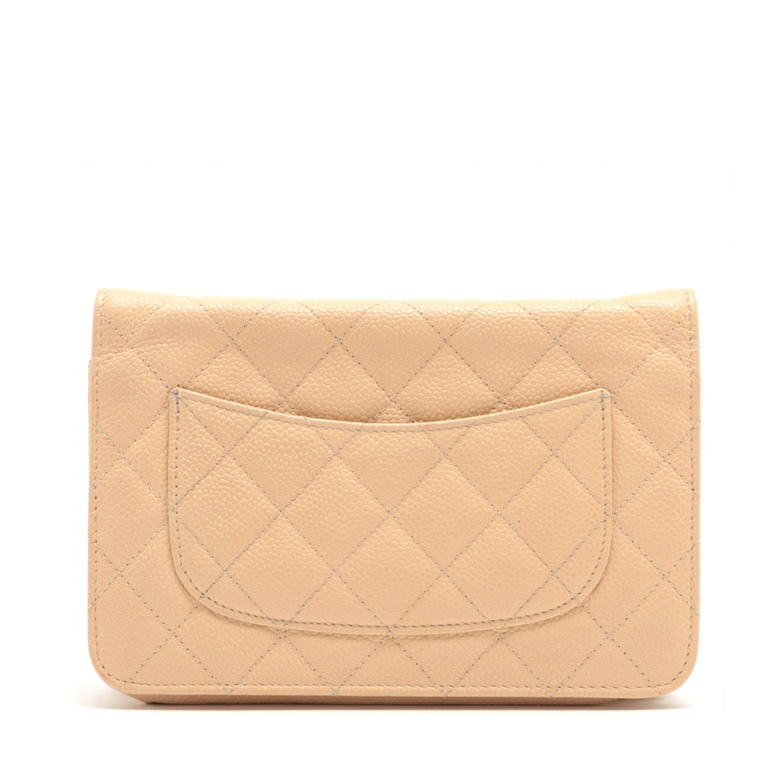 New 1:1 Rep Top Quality Chanel Matrasse Caviar S Chain Wallet Beige Gold