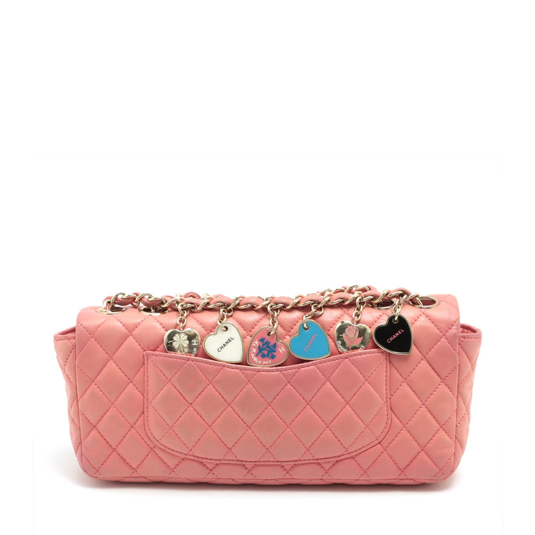 New 1:1 Rep Top Quality Chanel Lambskin  Chain Shoulder Bag Pink Gold