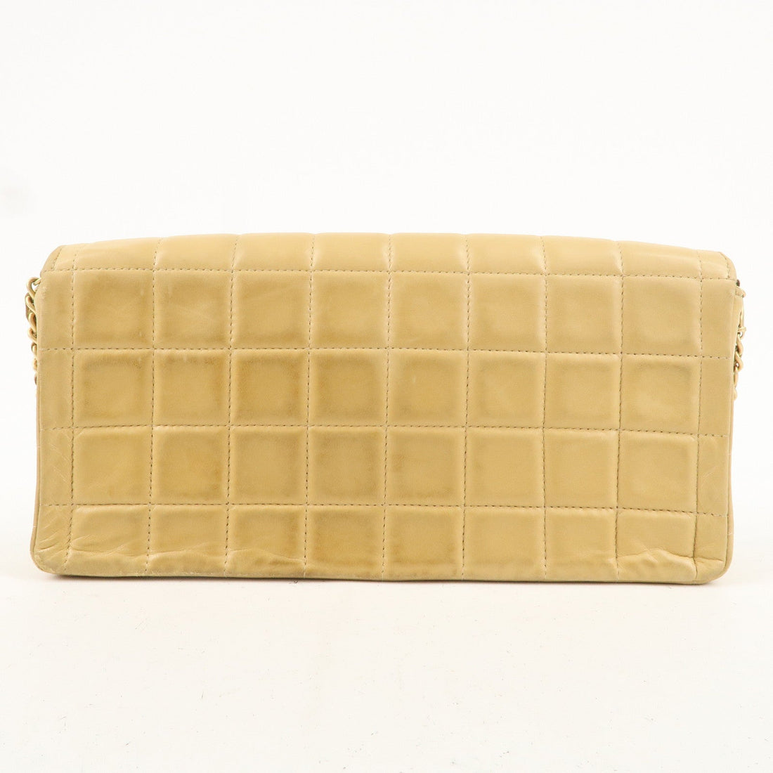 Top Quality Chanel Chocolate Bar Lamb Skin Chain Shoulder Bag Beige A15316
