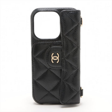 New 1:1 Rep Top Quality Chanel Matrasse Caviar S iPhone Case Black Gold Gold  Random