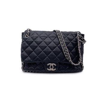 Top Quality Chanel Black Quilted Lambskin Chain Around Maxi Shoulder Bag