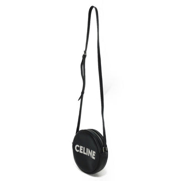 CELINE Shoulder Bag 195883DDJ.38SI Calfskin Black x white logo studs Round Mini Bag Women(Unisex) New 1:1