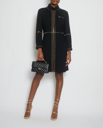Top Quality Chanel 10/A Tweed Paris Shanghai CC Logo Coat Size FR 44 (UK 16)