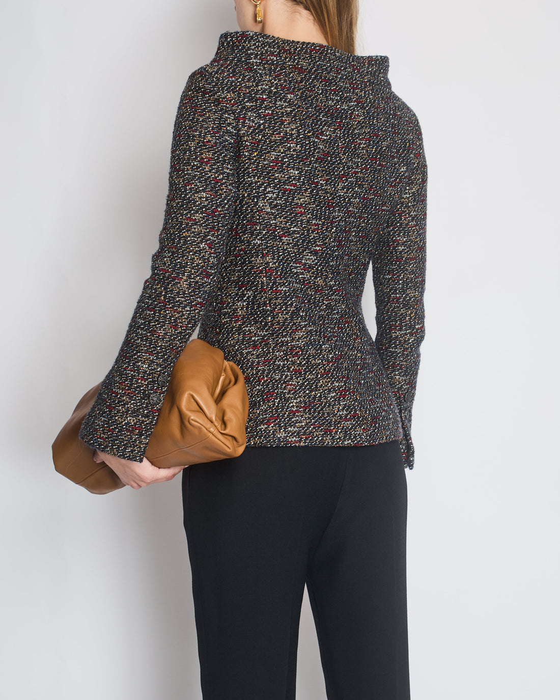 Top Quality Chanel Runway Brown Fantasy Tweed Button Down Jacket Size FR 36 (UK 8)