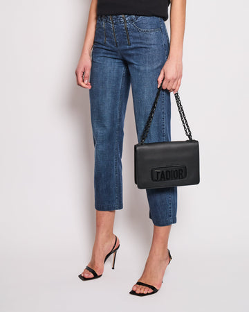 Top Quality Chanel  01/A Washed Blue Denim 3 Zip Jeans Size FR 38 (UK 10)