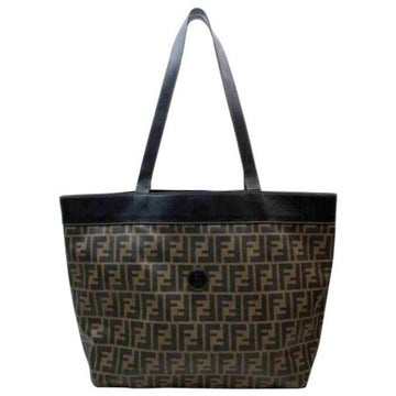 Fendi tobacco Zucca print coated canvas/leather, two handle XL tote bag!