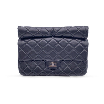Top Quality Chanel Black Quilted Leather Reissue Roll 2.55 Clutch Bag