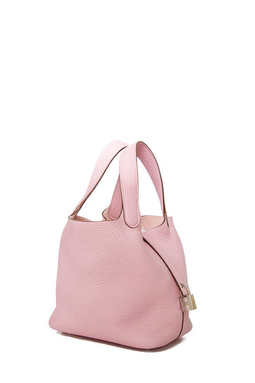Hermès Mauve Sylvestre Picotin 18 PHW Tote