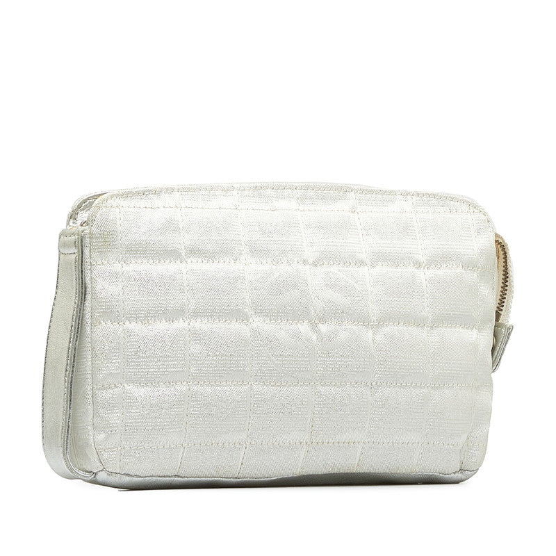 New 1:1 Rep Top Quality Chanel New Label Line Porch ilver White Nylon Leather  CHANEL