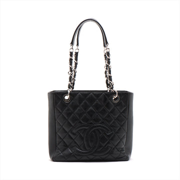 New 1:1 Rep Top Quality Chanel PST Caviar S Tote Top Bag Black Silver Gold  15th