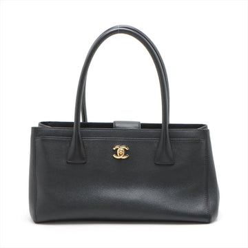 New 1:1 Rep Top Quality Chanel Executive Leather Tote Bag Black Gold  17th