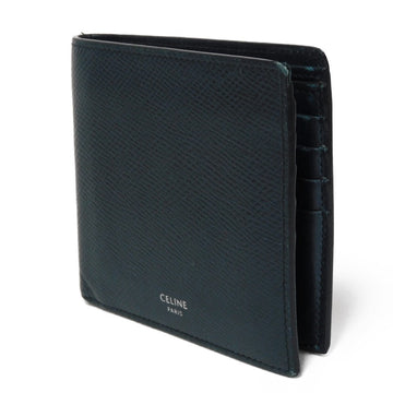 CELINE Bifold Wallet 10B653BEN.07OC Grained calfskin (embossed) Navy blue New logo Bifold wallet mens New 1:1