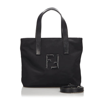 Fendi Black Nylon Fabric Satchel Italy