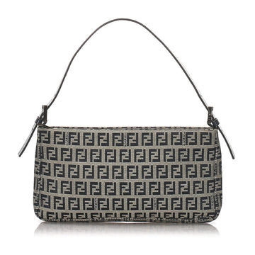Fendi Blue Dark Canvas Fabric Zucchino Baguette Italy