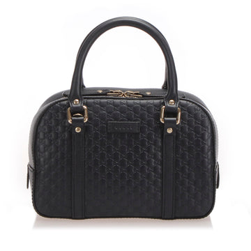 Gucci Microguccissima Satchel in Black with GHW
