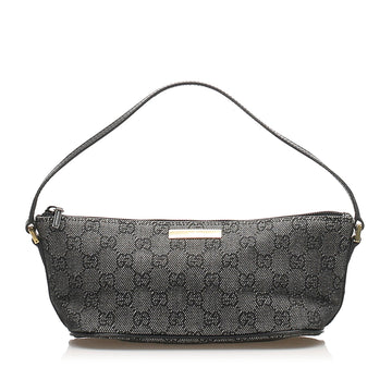 Gucci GG Canvas Boat Baguette Black SHW