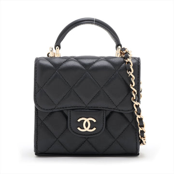 New 1:1 Rep Top Quality Chanel Lambskin  Chain Shoulder Bag Black G