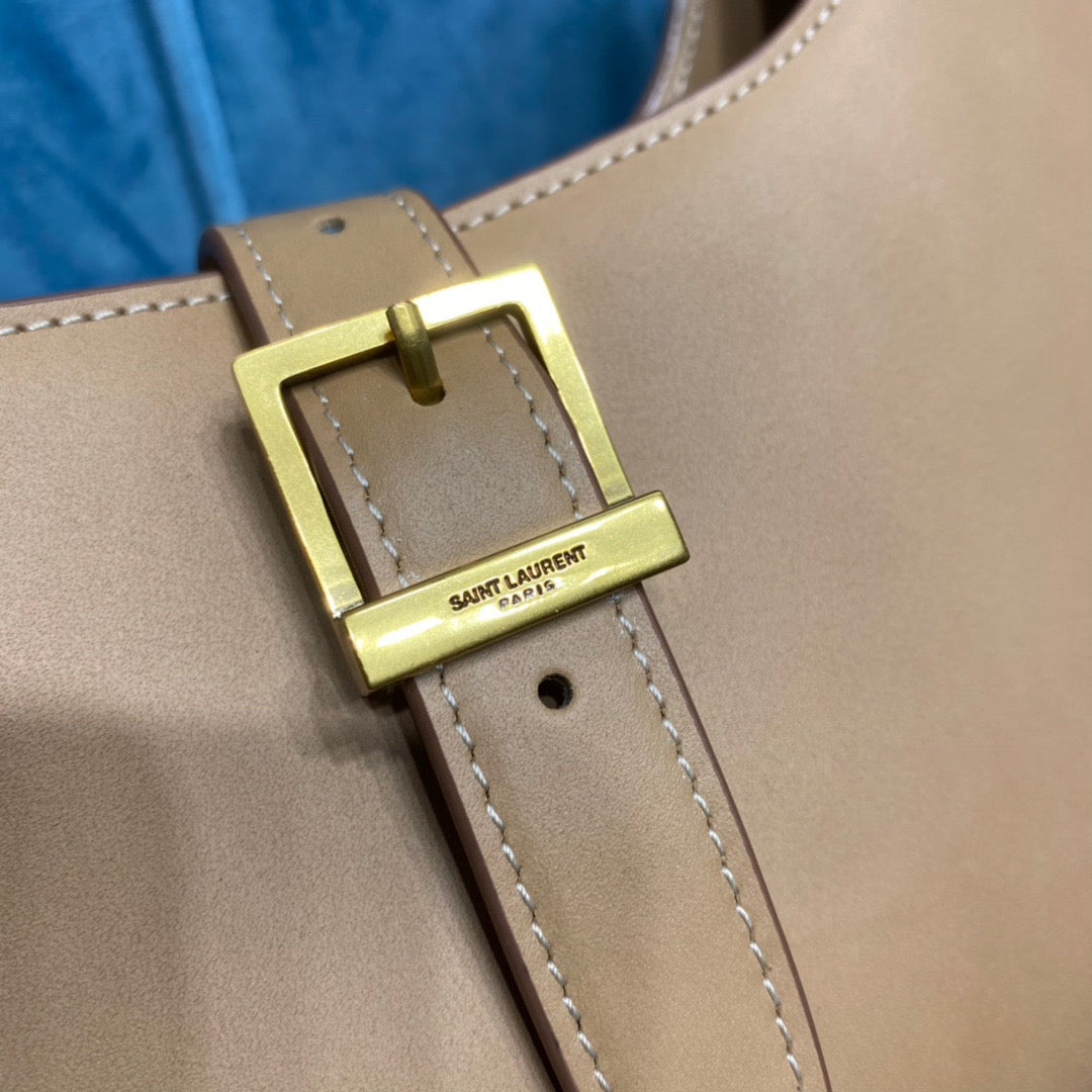 Yves Saint Laurent Le Fermoir Hobo Bag Brown