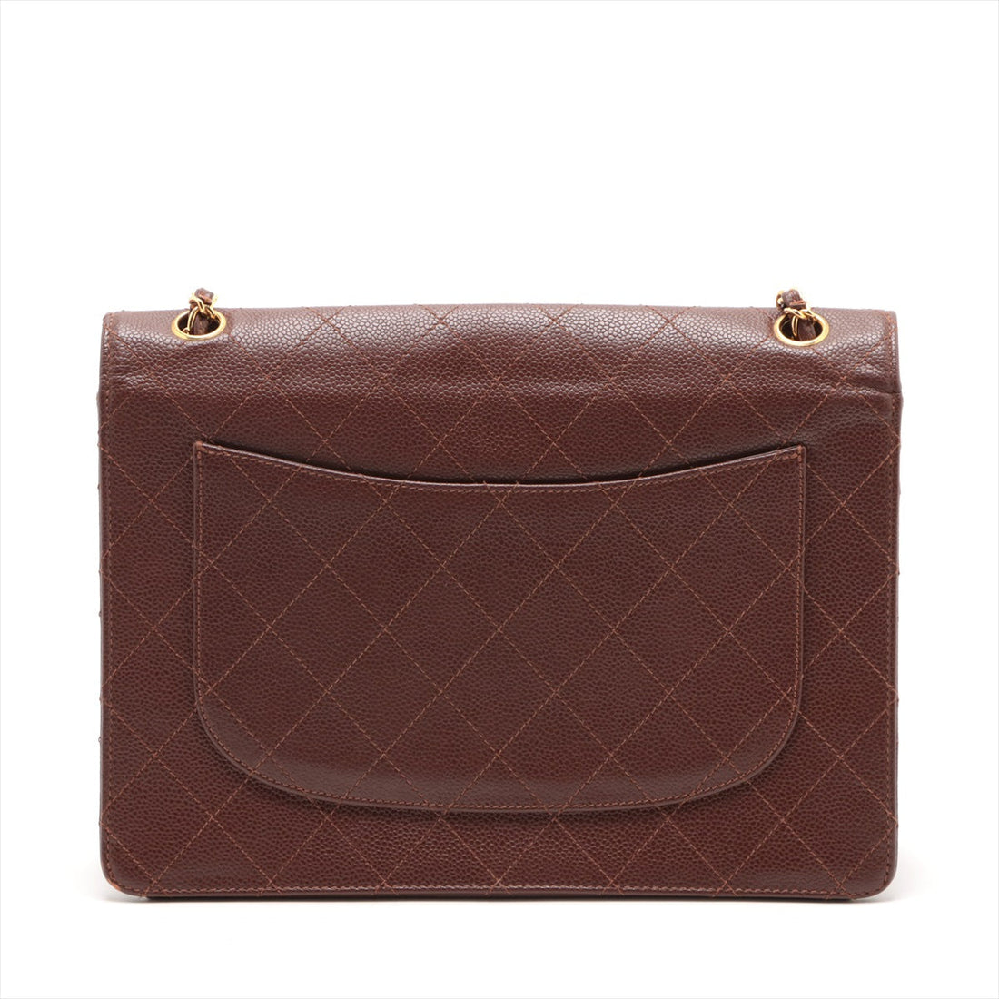 New 1:1 Rep Top Quality Chanel Matrasse Caviar S Single Flap Single Chain Bag Brown Gold  5th