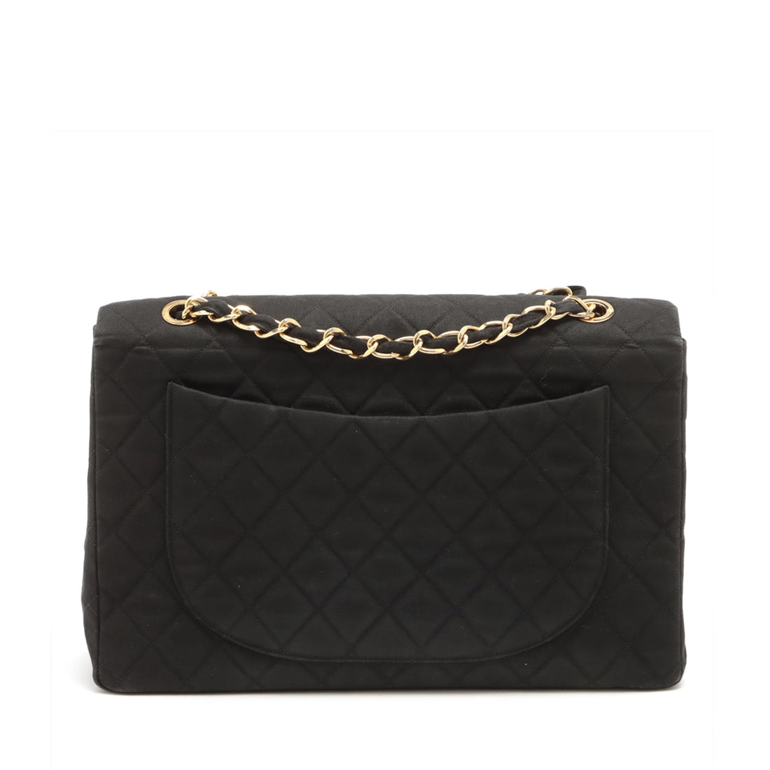 New 1:1 Rep Top Quality Chanel Decamatrasse Cotton Single Flap Double Chain Bag Black Gold  2nd