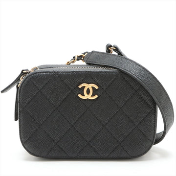 New 1:1 Rep Top Quality Chanel Matrasse Cavia S Waist Pouch Black Gold  28th