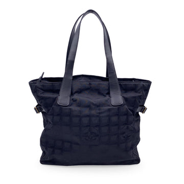 Top Quality Chanel Black Nylon New Travel Line Tote Shoulder Bag 2000S