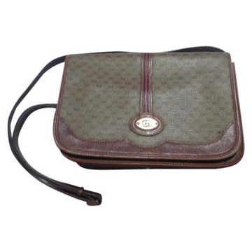 Gucci  Pursesdesigner Purses Brown Leathersmall G Logo Print In Shades Of Brown With Redgreen