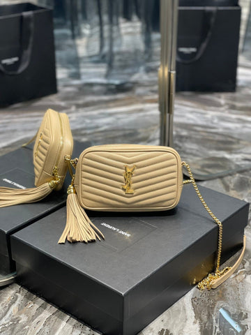 Yves Saint Laurent Lou Mini Bag Beige