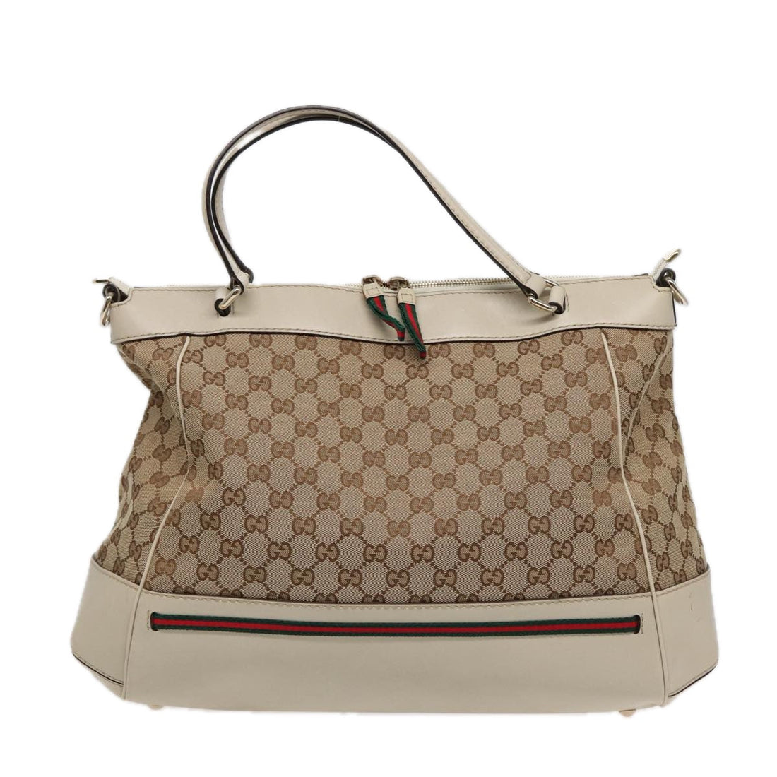 Gucci Sherry Beige Canvas Tote Bag