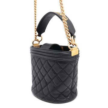 CHANEL Boy Chanel 2WAY Bucket Bag BlackAS2091 Calf Leather