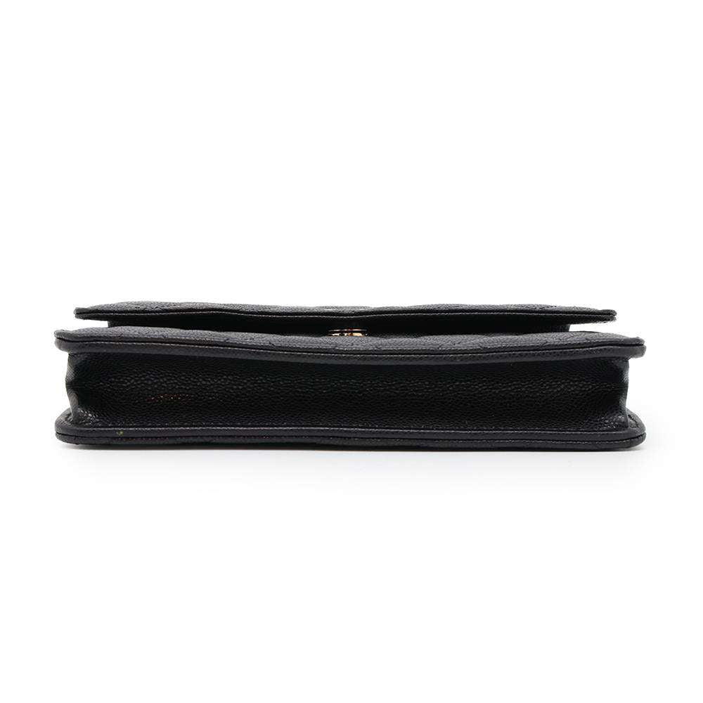 CHANEL Matelasse Chain wallet BlackAP3745 Caviar Leather