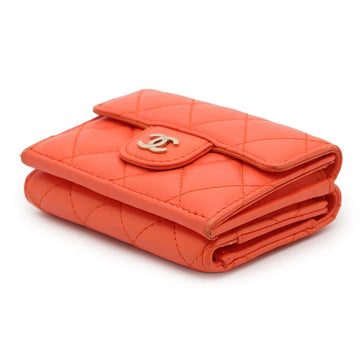 CHANEL Classic Small flap wallet OrangeAP0230 Lambskin