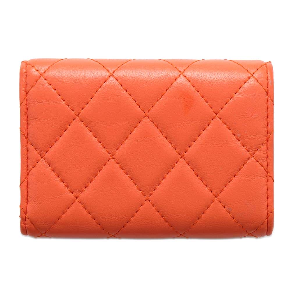 CHANEL Classic Small flap wallet OrangeAP0230 Lambskin