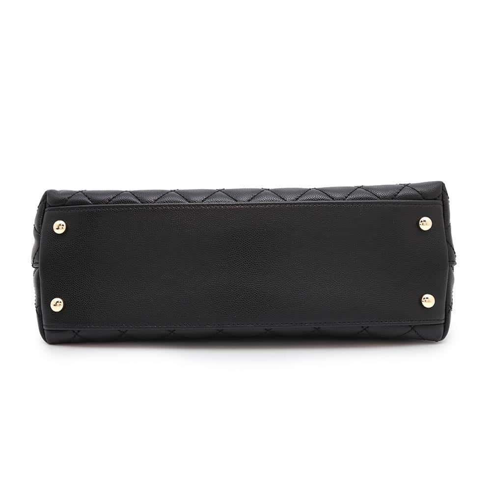 CHANEL Matelasse Coco Handle BlackA92991 Caviar Leather