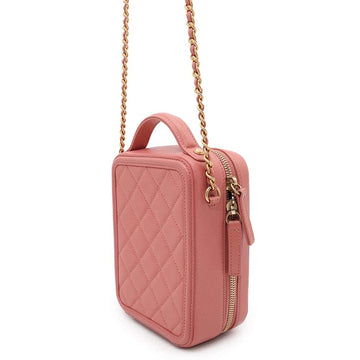 CHANEL CCFiligree  ChainShoulder PinkAS0988 Caviar Leather