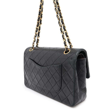 CHANEL Double Flap Matelasse ChainShoulder BlackA01112 Lambskin Size 25