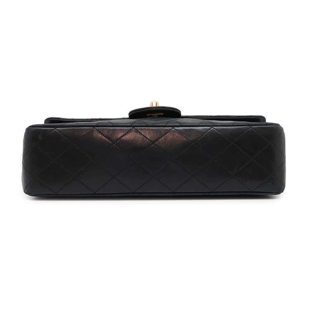 CHANEL Double Flap Matelasse ChainShoulder BlackA01112 Lambskin Size 25