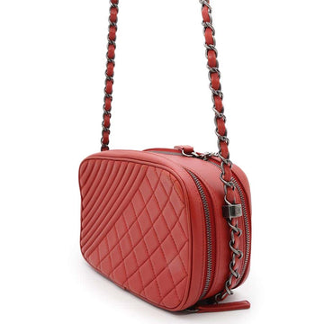 CHANEL Camera bag Red Lambskin
