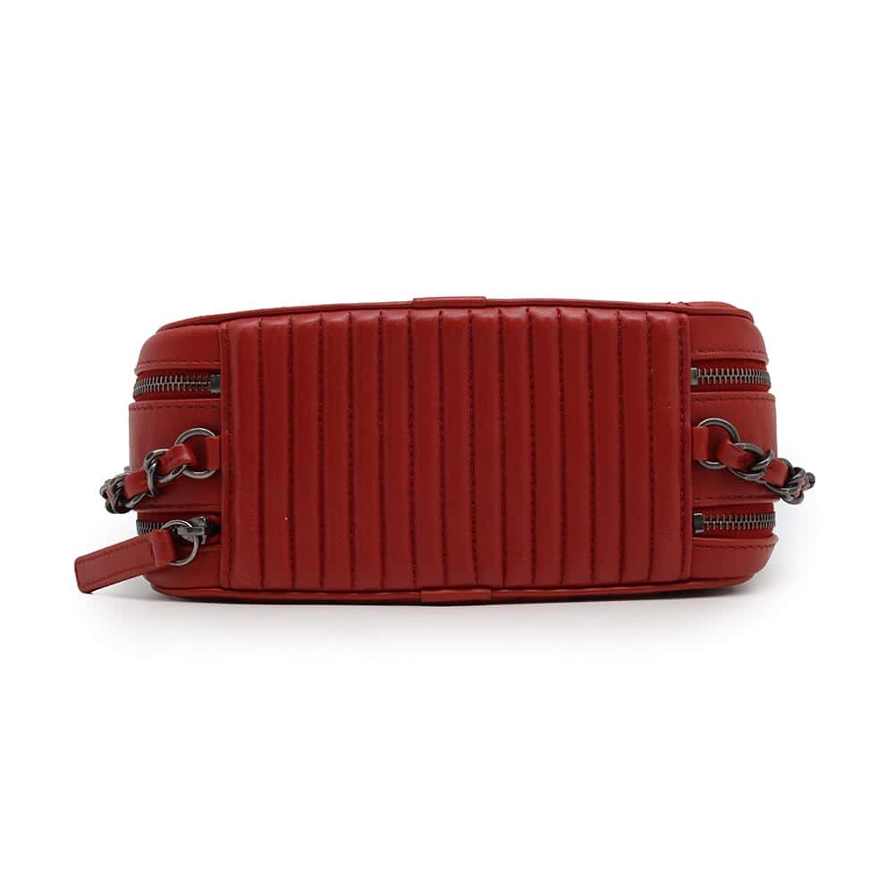 CHANEL Camera bag Red Lambskin