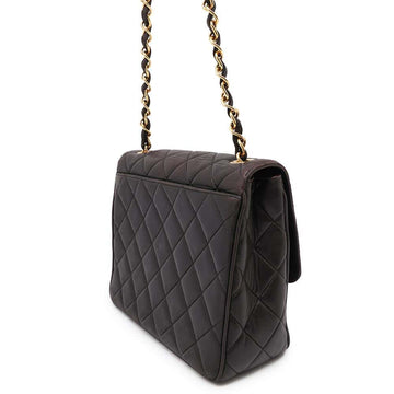 CHANEL Jumbo Matelasse Shoulder Bag Black Lambskin