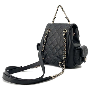 CHANEL Matelasse Backpack BlackAS4399 Caviar Leather Size Small