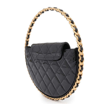 CHANEL Matelasse Hand Clutch BlackAP3585 Enamel