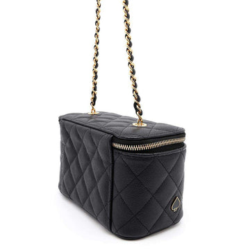 CHANEL ChainShoulder Bag Vanity Case Playing Cards BlackAP3079 Caviar Leather
