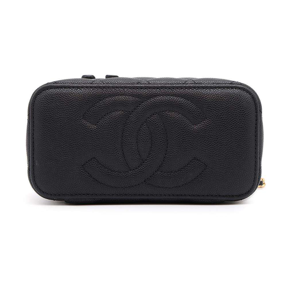 CHANEL ChainShoulder Bag Vanity Case Playing Cards BlackAP3079 Caviar Leather