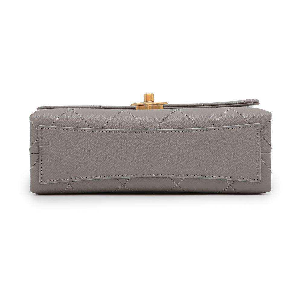 CHANEL Matelasse WChainShoulder Bag GrayAS2711 Caviar Leather