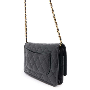 CHANEL Matelasse Classic Chain Wallet BlackAP0250 Caviar Leather