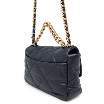 CHANEL CHANEL 19 ChainShoulder Bag NavyAS1161 Lambskin Size Large