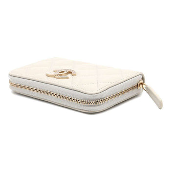 CHANEL Matelasse Coin purse GreigeAP4177 Caviar Leather