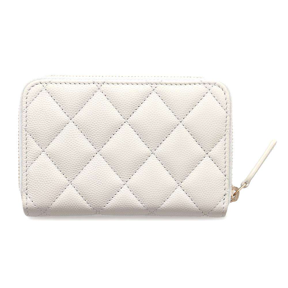 CHANEL Matelasse Coin purse GreigeAP4177 Caviar Leather