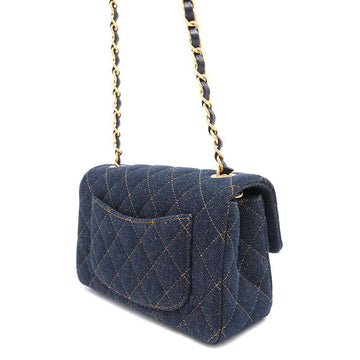 CHANEL Mini Matelasse ChainShoulder Bag BlueA69900 Denim Size 20